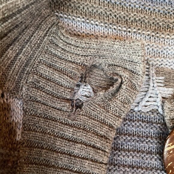 Twist Womens Sweater Vest Sz Medium Blue Gray Boho Longline Wool Southwestern - Picture 6 of 6